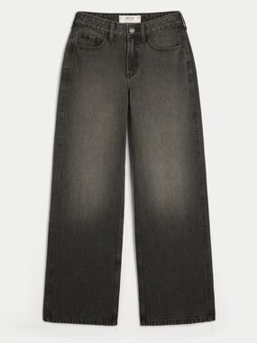 Hollister Black Baggy Jeans High Rise Size 4 Regular